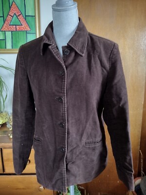 Gap Chocolate Brown Classic Lined Blazer Jacket Women's Sz M/L #640