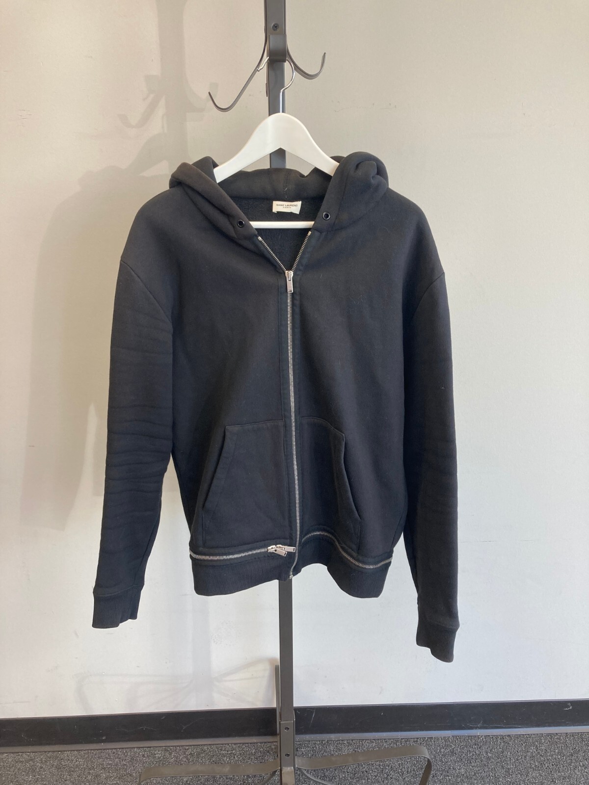 $799 Saint Laurent Zipper Neck Hoodie sz S YSL | eBay