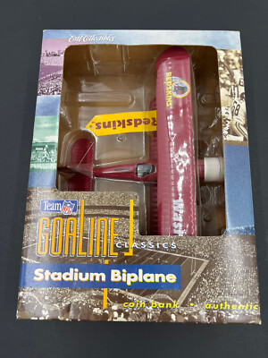 Ertl NFL Washington Redskins Goaline Classics 1996 Stadium BiPlane Coin Bank NEW