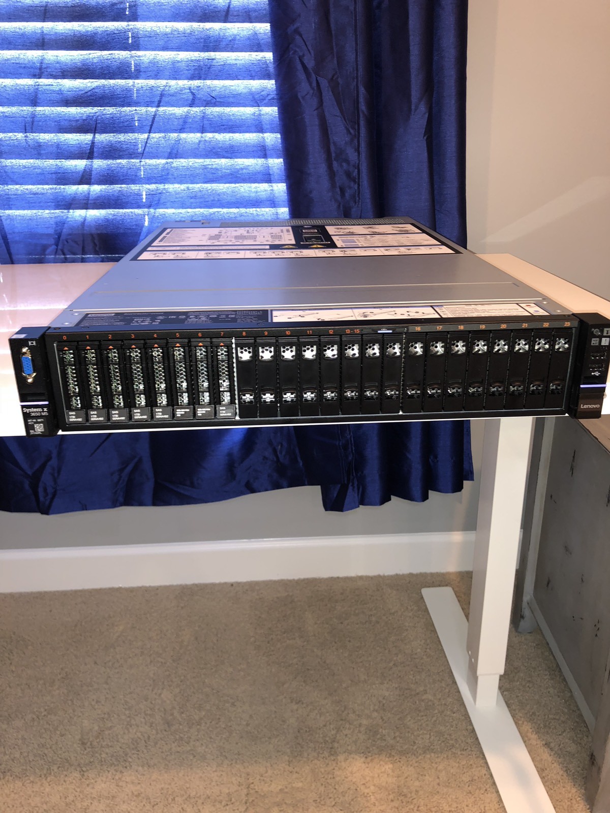 Lenovo x3650 M5-FULL WARRANTY-256GB-dual 2.1Ghz 8 Core-6x1TB SAS HD-RAID 6 & IMM