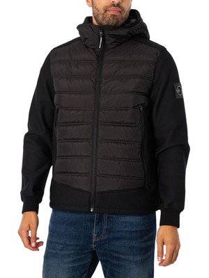

Мужская гибридная куртка Marshall Artist Softshell, черная, Черный, MSATM10741-001