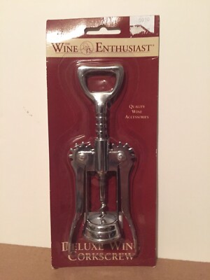 Wine Enthusiast Deluxe Wing Corkscrew Bottle Opener Bar Accessory NEW