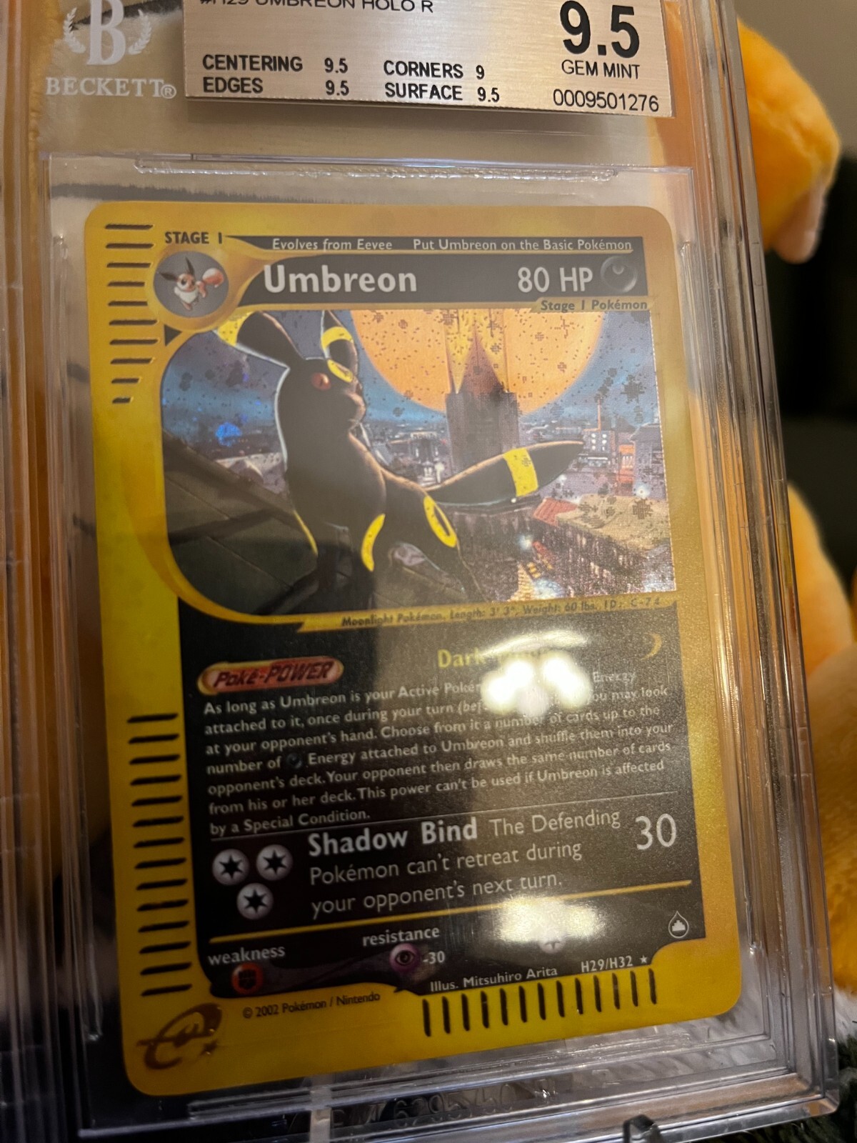Pokemon Aquapolis Umbreon H29/H32 Holo Rare BGS 9.5 PSA 10