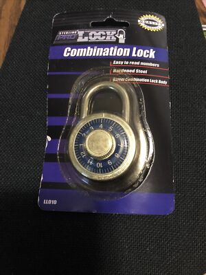 Sterling lock an American co. NOS combination lock easy to read hardened steel