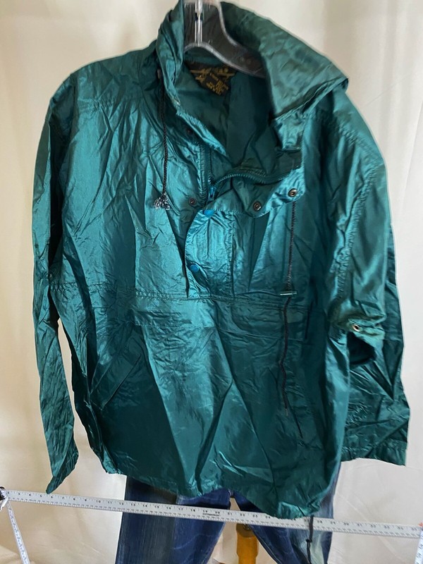 Eddie Bauer Green Nylon Hooded Outdoor SWEATER Top Medium M | eBay