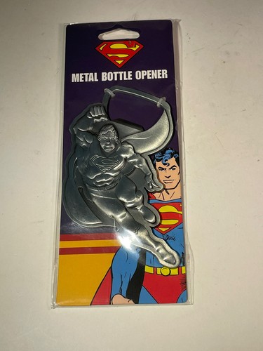 Warner Bros DC Comics Superman Bottle Opener Metal Bottle Opener New Old Stock