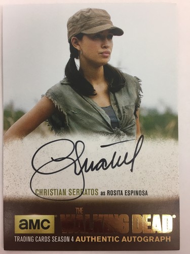Walking Dead Season 4 PART 2 - SILVER Christian Serratos - Rosita AUTOGRAPH CS1