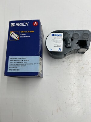 Brady #M4-11-427 Self-Laminating Vinyl Wrap Around Labels For BMP41, BMP51, M511