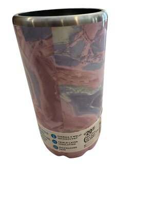 S'well Vacuum Insulated Stainless Steel Drink Chiller 12oz Cans Geode Rose