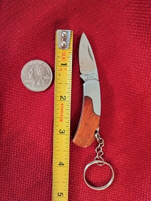 Small keychain pocket knife, 1.5'' stainless non locking blade, good sharp 