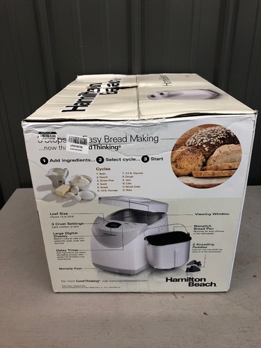 Hamilton Beach Bread Machine Maker Automatic Breadmaker Home Kitchen Bakery 2lb