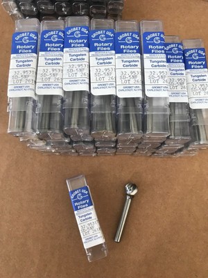Oval Shape Ground From Solid Pc of Steel 5 pcs Grobet 1//4/" Shank Rotary File
