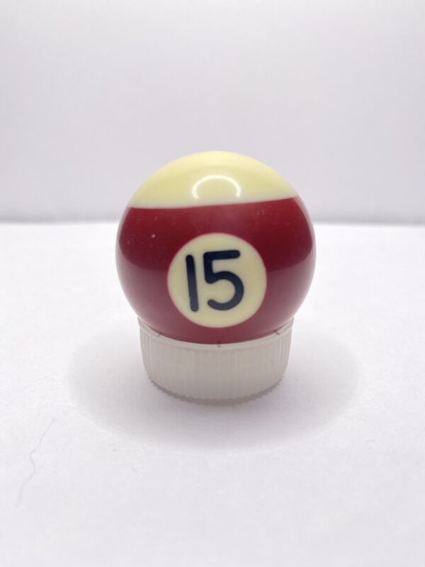 Mini Pool Ball #15 Red Stripe 1.5" Diameter Miniature Billiard Replacement Vtg