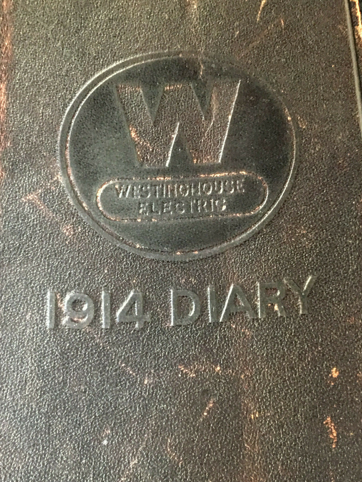 Vtg Westinghouse Electric 1914 Embossed Leather Bound Pocket Diary/Calendar