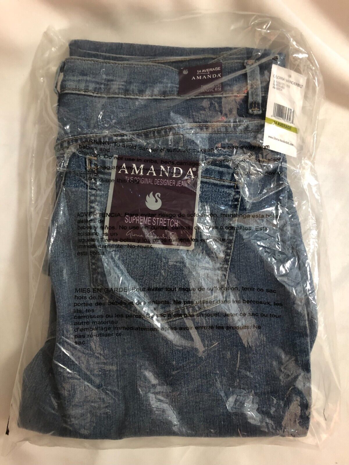 Gloria Vanderbilt Amanda Classic Jeans Denim Size 14 Tapered Gloria Vanderbilt Amanda Classic Jeans Denim Size 14 Tapered