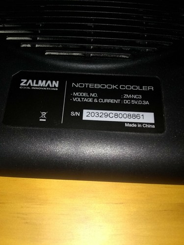 ZALMAN ZM-NC3 Ultra Quiet Notebook Laptop Cooler BASE 12”-17” USB Port 20mm FAN