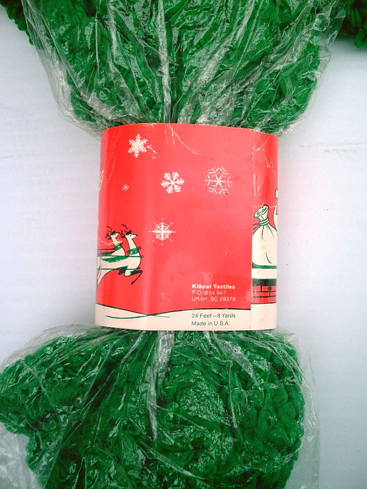 ESTATE LOT 100+ Feet of VTG Kris Kringle Red & Green Christmas Tree Rope Garland