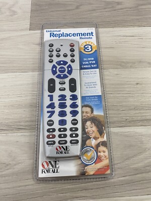 One For All Universal Remote Control URC-3220 Brand New For TV DVD VCR Cable