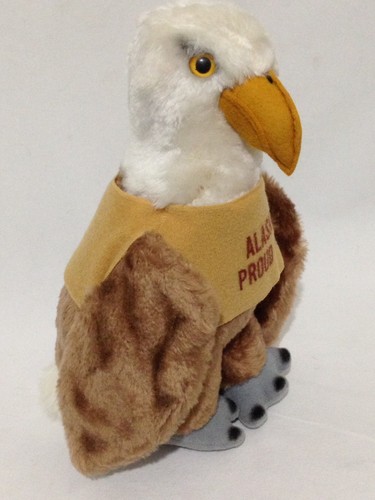 Vintage 1980 Dakin Bald Eagle Stuffed Plush Animal 11 IN High Standing