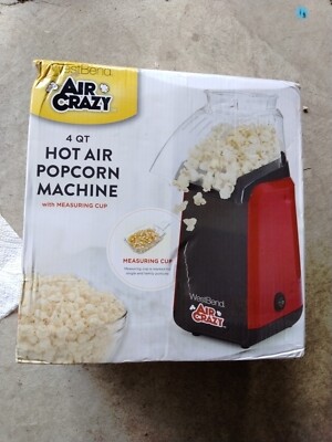  West Bend Air Crazy 4QT Popcorn Popper Hot Air Popcorn Machine 82418R