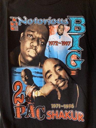 Rap T Shirt Notorious BIG & 2Pac Tupac Shakur Modern Graphic