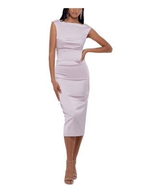 

Фиолетовое вечернее платье миди без рукавов с v-образным вырезом на спине BETSY - ADAM, Фиолетовый