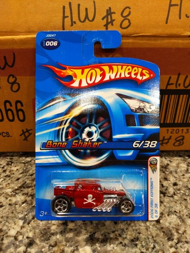 Hot Wheels 2006 First Editions Bone Shaker ~ Red, VHTF
