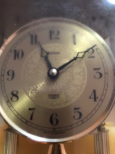 Vintage NOS Bulova Anniversary Quartz Wall Clock Germany Battery One Jewel #2