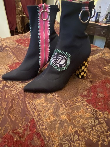 Dolls Kill Current Mood レースアップロングブーツ Current Mood Stretchy Patent Thigh High Boots Black Platform