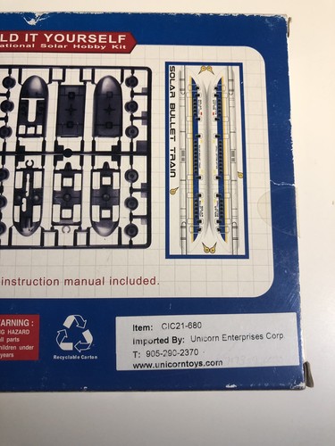 Vintage Solar Kit OWI SOLAR BULLET TRAIN MODEL KIT NEW