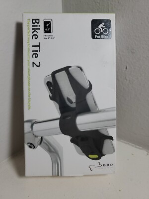 Bone Original Bike Tie 2 Bike Handlebar Stroller Phone Mount 4-6.7''- Black