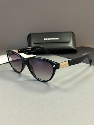 DSquared2 DQ 0147  Black Designer Men's Women's Sunglasses 57-16-140 New w/ Case