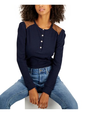 

TOMMY HILFIGER Женский темно-синий топ с длинными рукавами, Navy