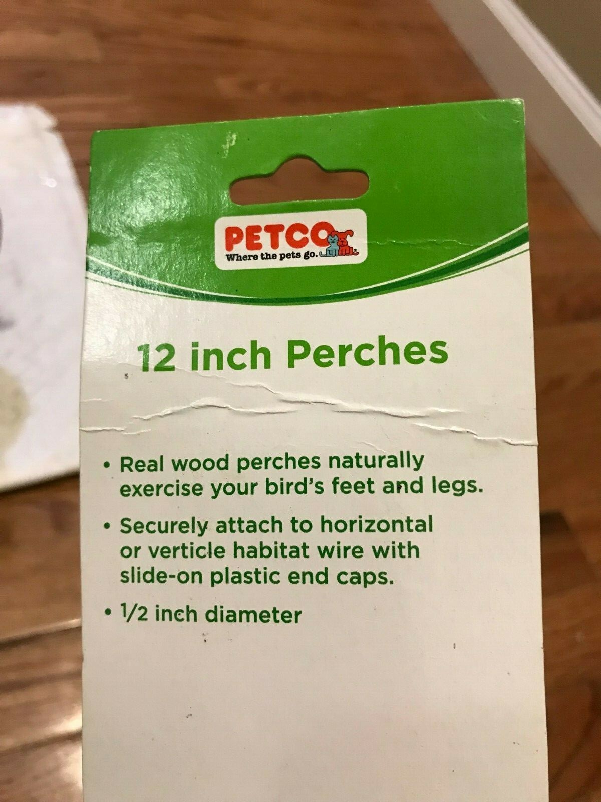 New 12 Inch Wood Perches For Bird Cage 2 Pcs - PetCo