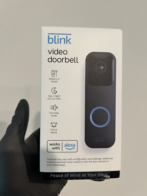 Blink Video Doorbell | Two-way audio HD video motion and chime app alerts and...