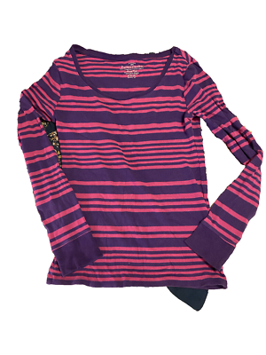 Faded Glory Thermal Shirt Women s Size Medium 8 10 Purple Pink