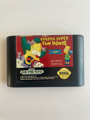 Krusty's Super Fun House (Sega Genesis, 1992) The Simpsons TESTED WORKS