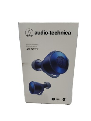 Audio-Technica ATH-CKS5TWBL Solid Bass Wireless in-Ear Headphones, Blue