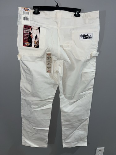 NOS Vintage 2001 Dickies White Painters Pants Dulux Paints
