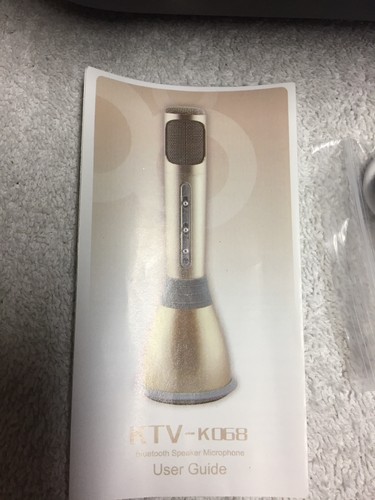 KTV-K068 Bluetooth Speaker Microphone Gold With Case