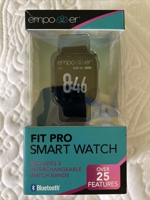 Empower Fit Pro Smartwatch with Interchangeable Color Bands For iPhone/Android