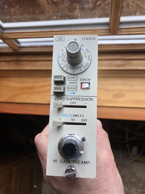 HP 17400A HEWLETT PACKARD High Gain DC Pre-Amplifer Modular Hi Gain Pre-Amp USA