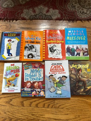 LOT 10 BOOKS DIARY OF A WIMPY KID MIDDLE SCHOOL MAKEOVER STAR WARS LOSER LIST
