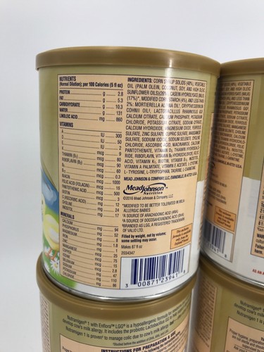 4x Enfamil Nutramigen with Enflora LGG  Powder 12.6 Oz Expires MAY 2019