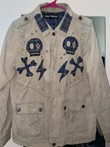 RARE Japanese Brand CANDY STRIPPER Skulls Corduroy Jacket RARE Japanese Brand CANDY STRIPPER Skulls Corduroy Jacket