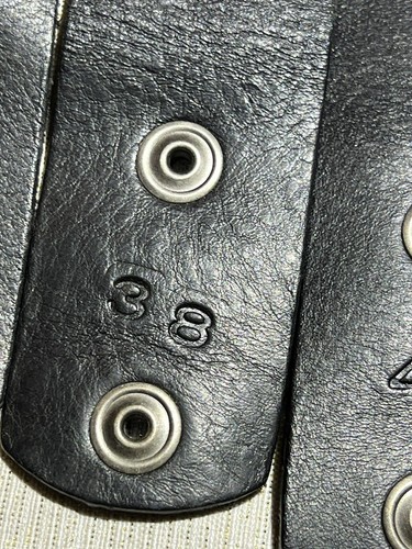 Pre-owned Handmade Robins Jean, Hand Made Leather Belt W/ Blk Swarovsky 100% Hand Made In Italy