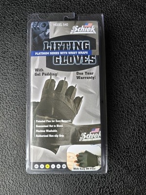 Schiek Lifting Gloves With Wrist Straps Model 540 Size Medium