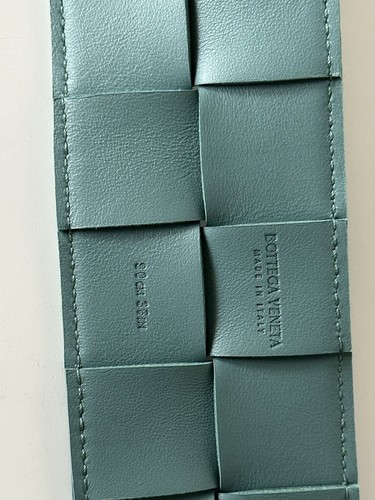 Pre-owned Bottega Veneta $850  Intrecciato Nappa Leather Green Belt 36/90 It 577933
