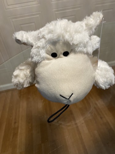 小物 thetoe pigalle shaggy muffler white Patchwork 13” Shaggy Sheep Dog Toy w/Squeaker Grunter White
