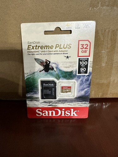 SanDisk Extreme Plus microSDHC UHS-I Card w/ Adapter - 32GB
